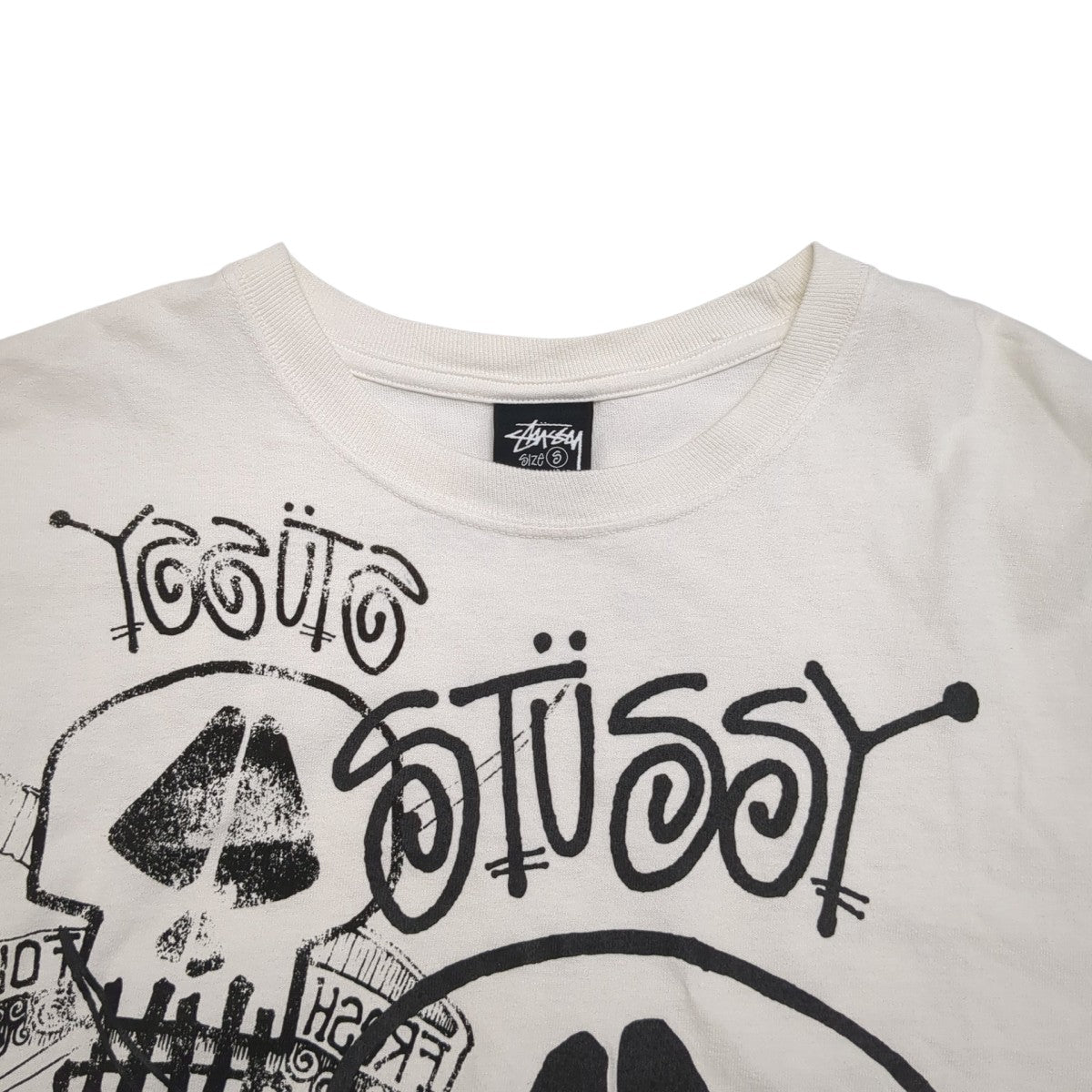 stussy Stussy Skulls Tee Pigment Dyed Natural半袖Tシャツ 古着・中古-3枚目のアイテム画像