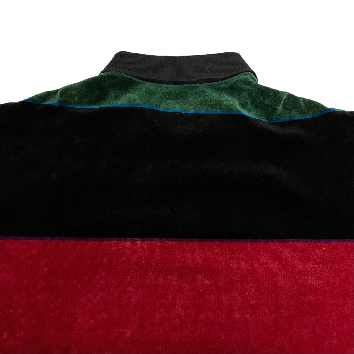 19AWStripe Velour L S Polo長袖ポロシャツ