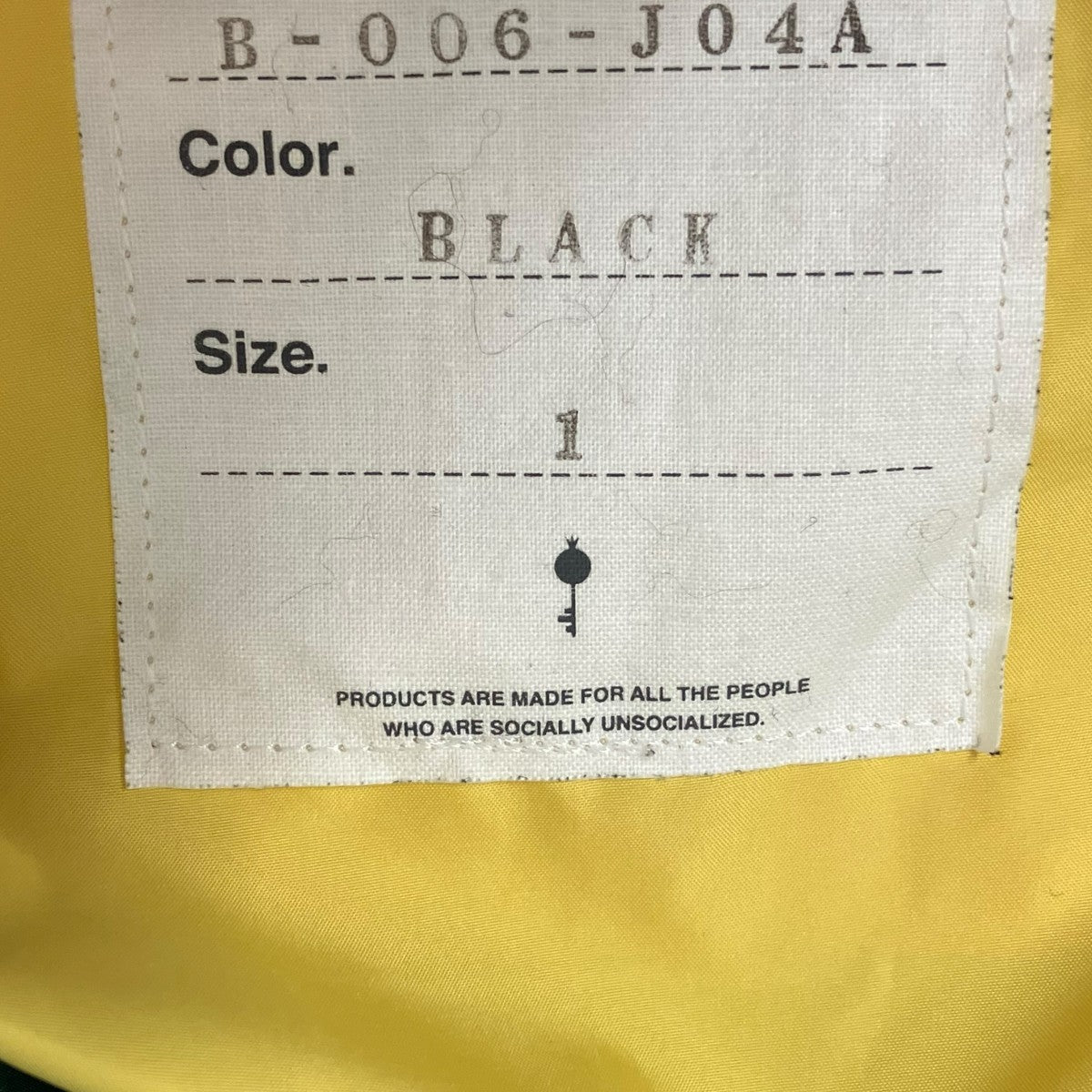 25AWCOVERALLS BLACKジャケットB-006-J04A
