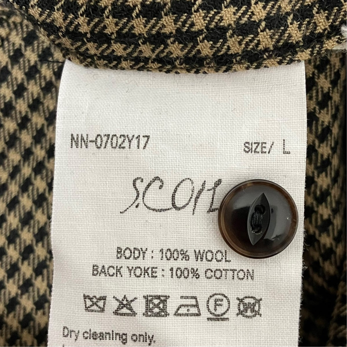 S．COILオープンカラーチェックシャツNN-0702Y17