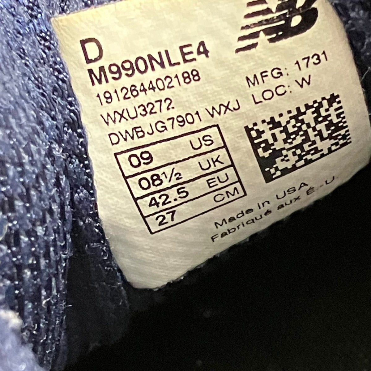 NEW BALANCE スニーカーM990NLE4 古着・中古-10枚目のアイテム画像