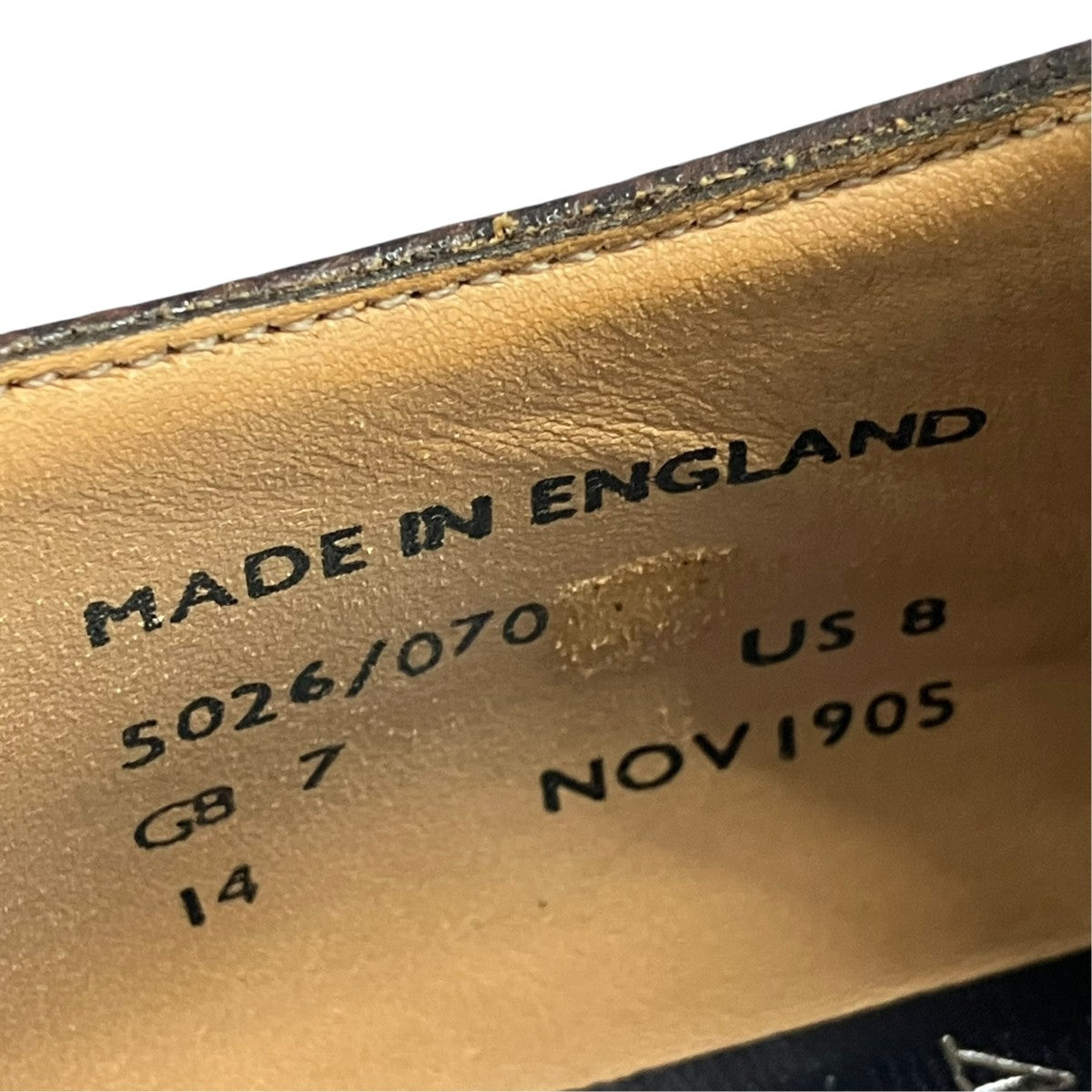 SANDERS レザーシューズNOV1905 古着・中古-9枚目のアイテム画像