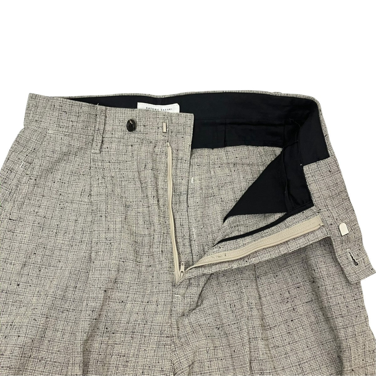 SATORU SASAKI 25SSLINEN WIDE TROUSERSスラックスSS25-P02-101 古着・中古-4枚目のアイテム画像