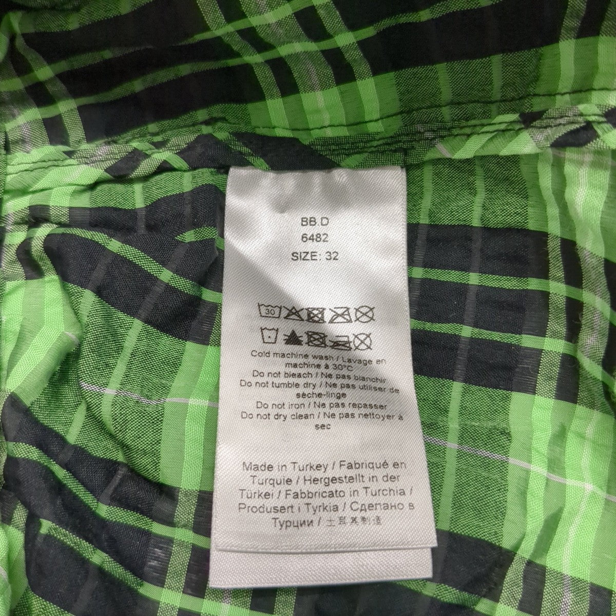 Ganni Shorts ＆ Bermuda Shorts Greenチェックパンツ6482 古着・中古-6枚目のアイテム画像