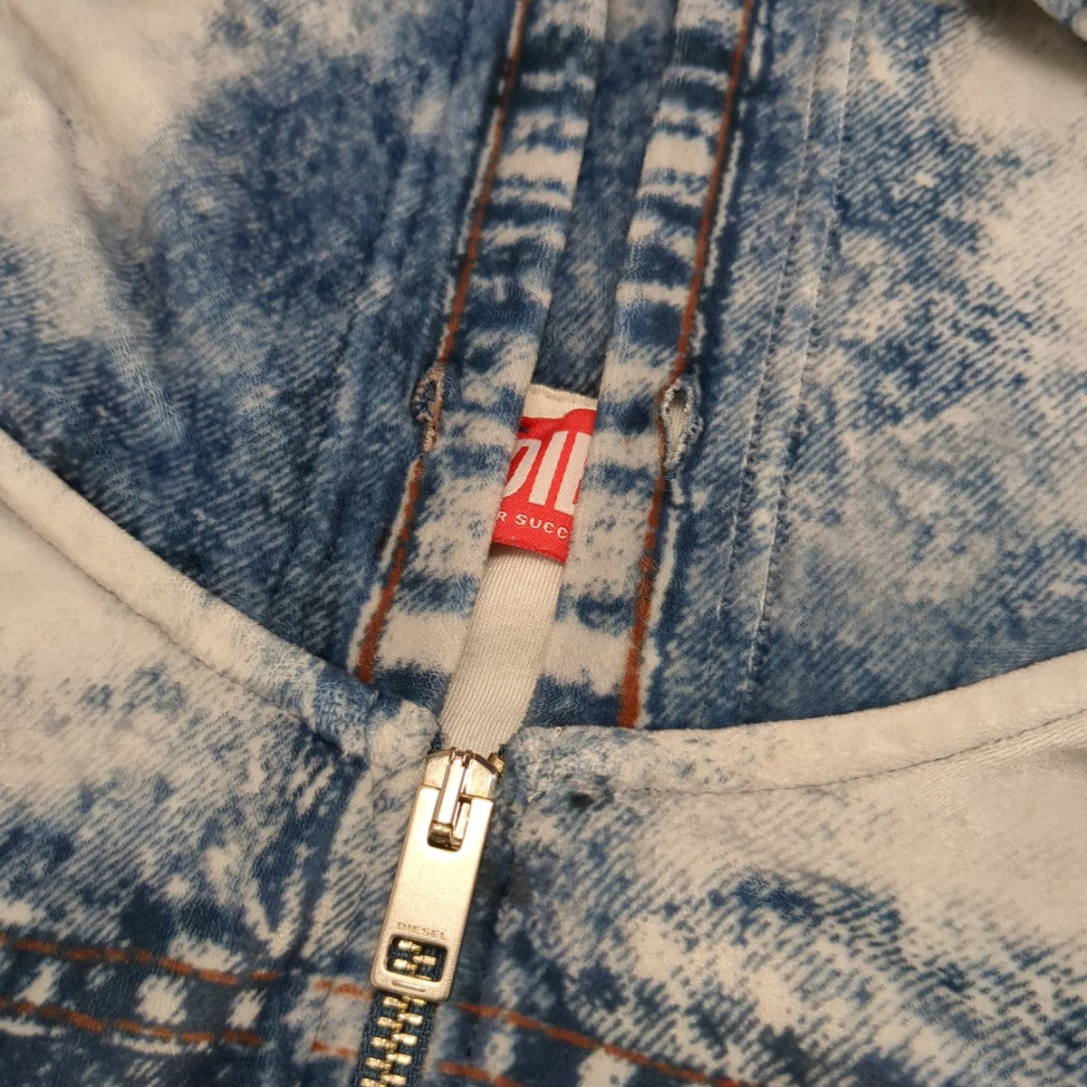 DIESEL F-BRIT Velour デニム転写パーカーパーカーOKHAN 古着・中古-7枚目のアイテム画像