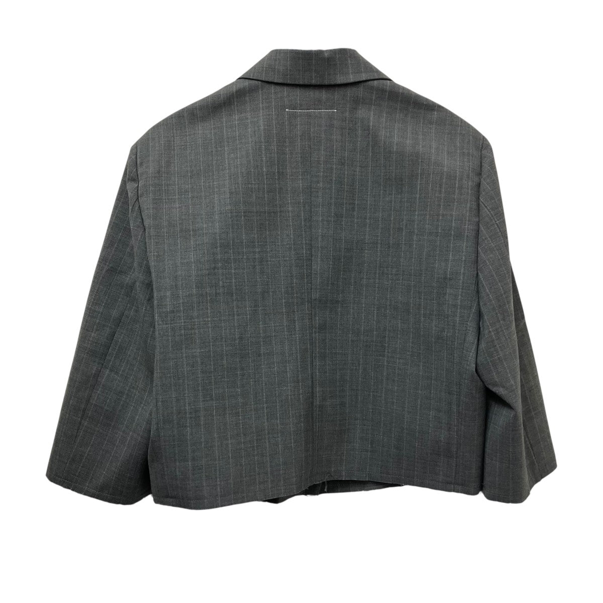 MM6 Maison Margiela Cropped Pinstriped Wool BlazerジャケットS62BN0036 古着・中古-3枚目のアイテム画像