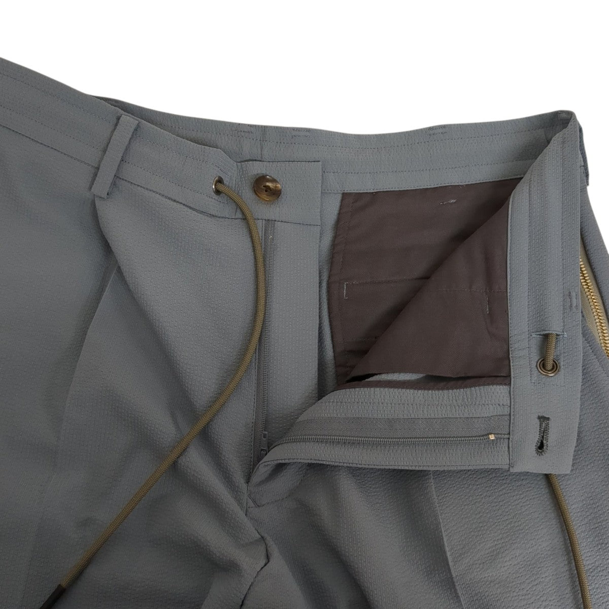 スラックス1072410055 SEERSUCKER EASY TUCK PANTS