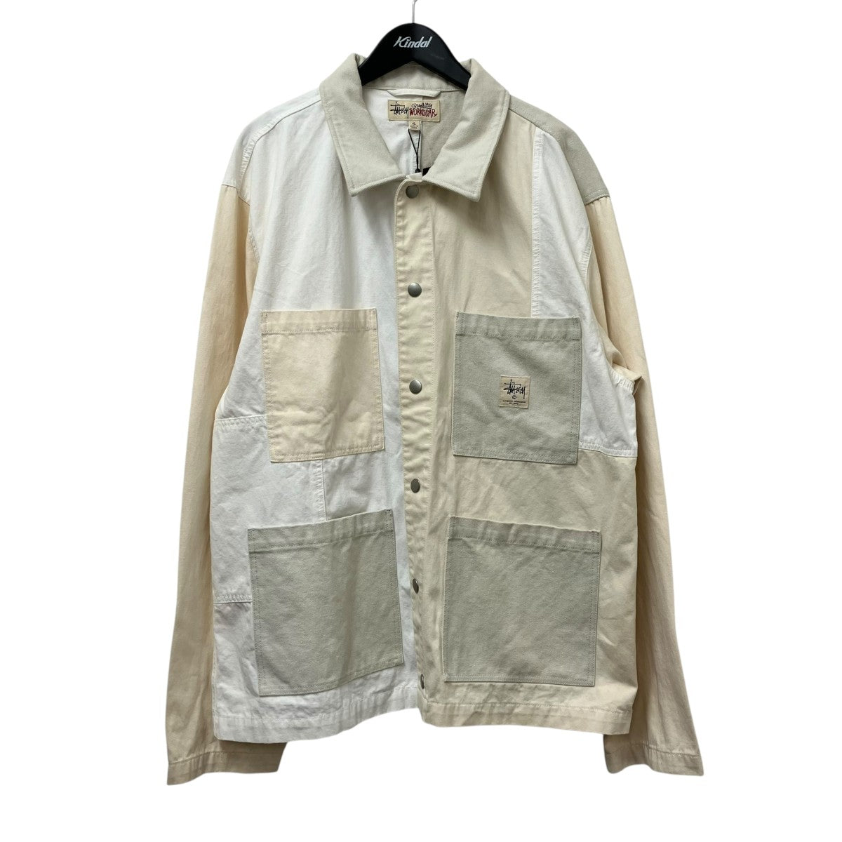 stussy PANEL CHOME JACKETカバーオール115562 古着・中古-1枚目のアイテム画像