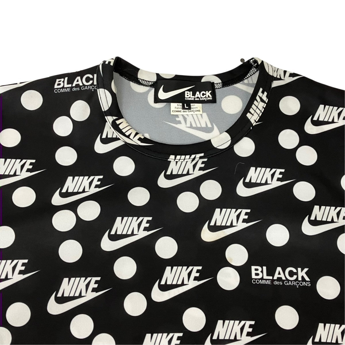 ドット柄長袖Tシャツ1D-T103