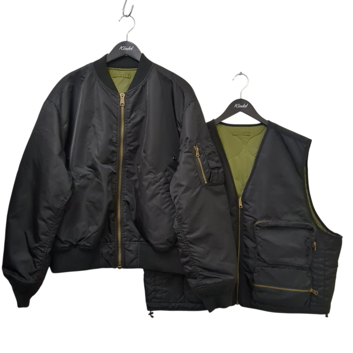 24SSMA-1ジャケット2-in-1 MA-1 + Vest Black