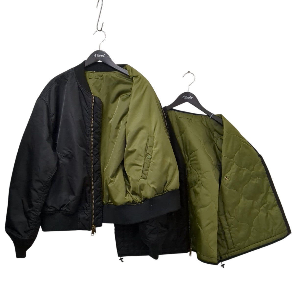 24SSMA-1ジャケット2-in-1 MA-1 + Vest Black