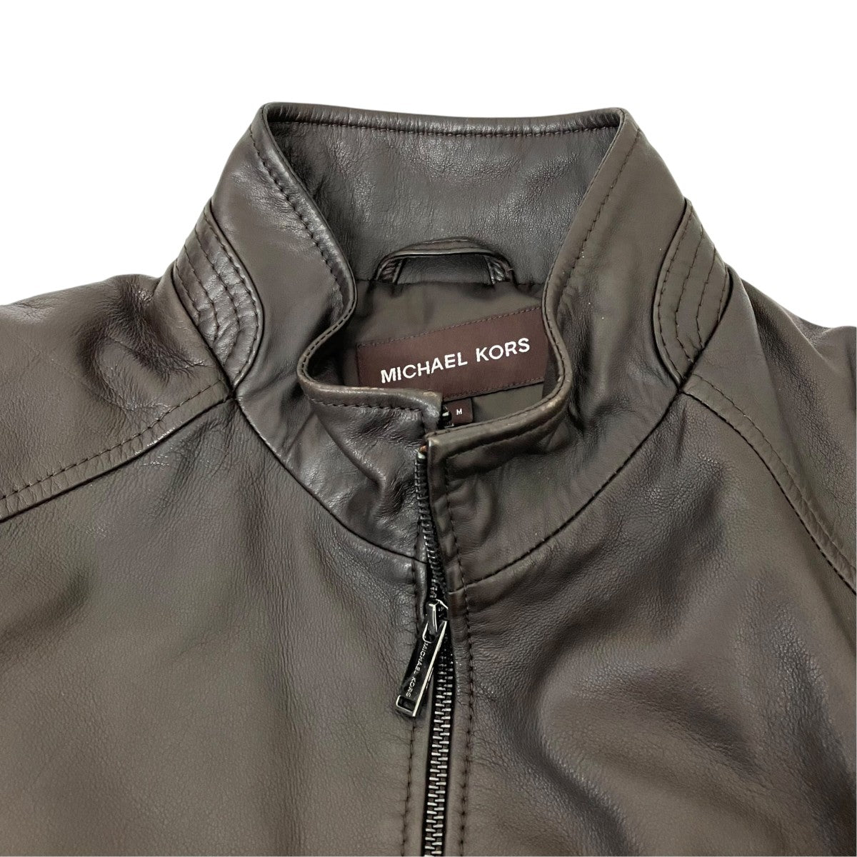 MICHAEL KORS(マイケルコース) レザージャケット ブラウン サイズ M