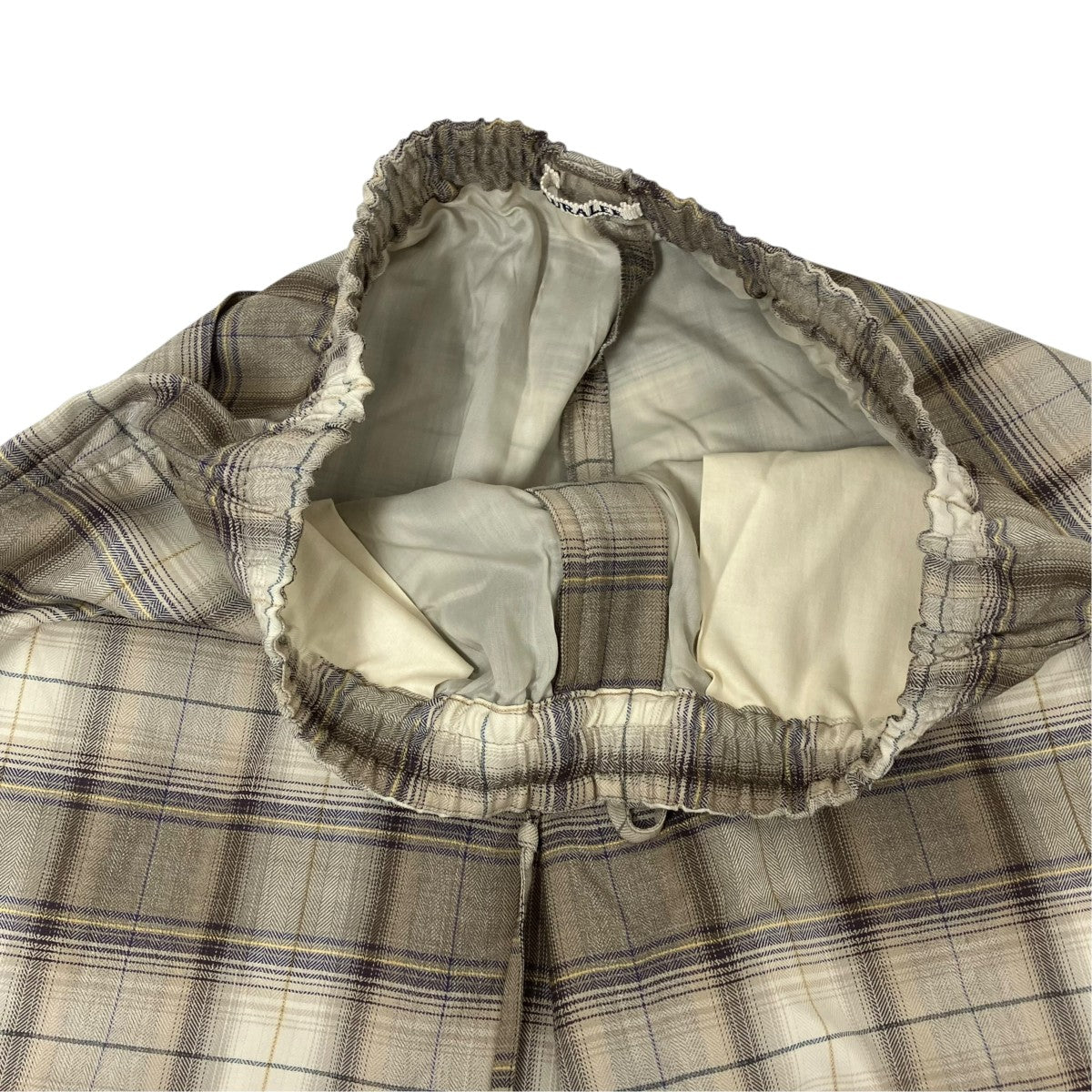 SUPER LIGHT WOOL CHECK EASY SLACKSチェックパンツA23AP02LC