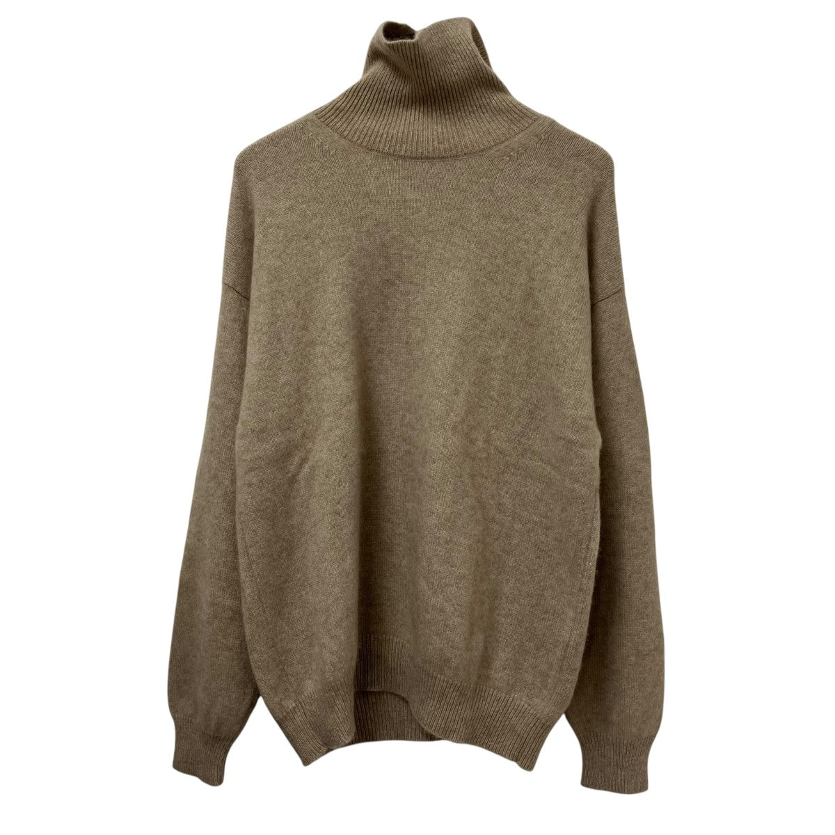 PURE CASHMERE KNIT OFF-TURTLE NECK PULLOVERニットGL90201