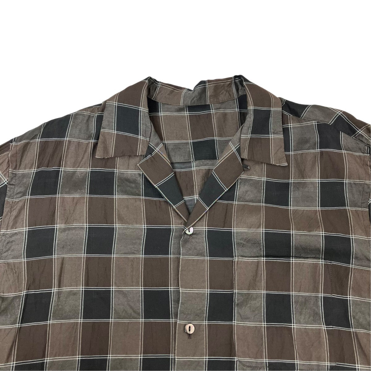 25SSCOTTON SILK TYPE A OPEN COLLAR L S SHIRTSオープンカラーシャツ25SCS01A