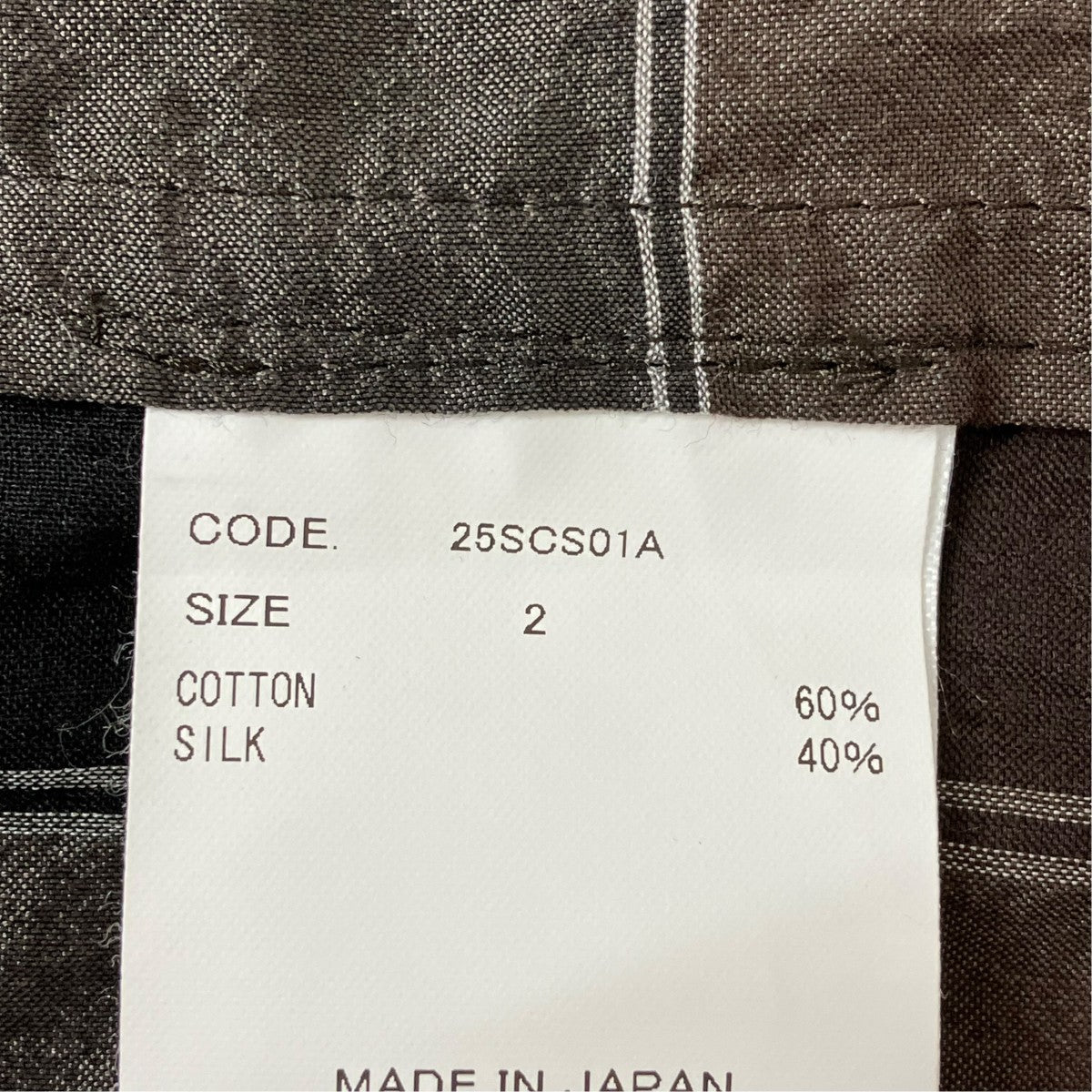 25SSCOTTON SILK TYPE A OPEN COLLAR L S SHIRTSオープンカラーシャツ25SCS01A