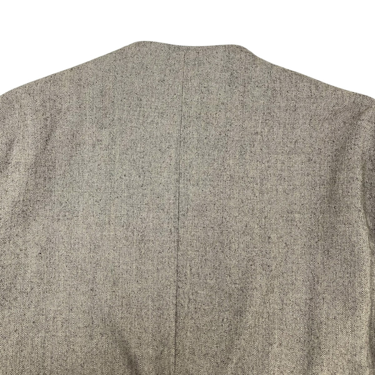 25AWNO COLLAR LONG JACKET   HOUNDSTOOTHノーカラージャケットRM252-035