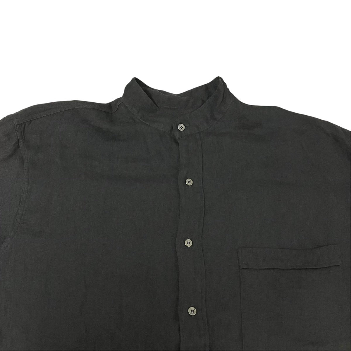 シャツカットソーD01-02009 ﾘﾈﾝWｸﾛｽ ﾌﾟﾙｵｰﾊﾞｰｼｬﾂ