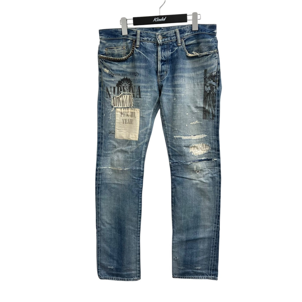 NIRVANA×Hysteric Glamour デニムパンツ 古着・中古-1枚目のアイテム画像