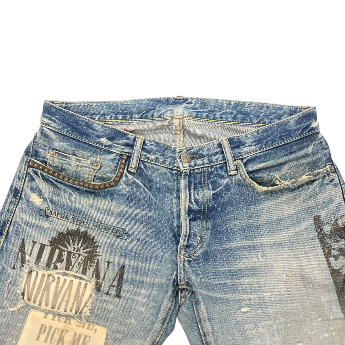 NIRVANA×Hysteric Glamour デニムパンツ 古着・中古-3枚目のアイテム画像