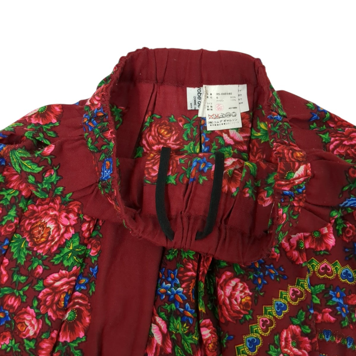 ROBE DE CHAMBRE COMME DES GARCONS 花柄スカートRS-040380 古着・中古-4枚目のアイテム画像