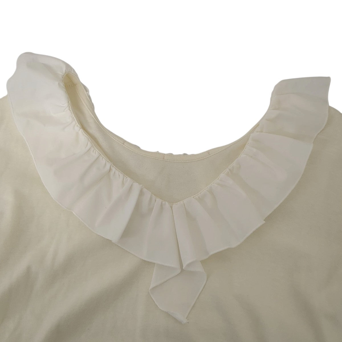 セーター89105-1142 2WAY FRILL NECK CUT TOPS