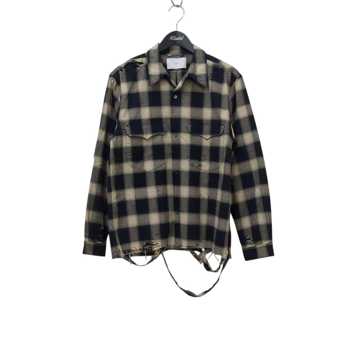 OMBRE CRUSHED SHIRTチェックTシャツ22AWSH13