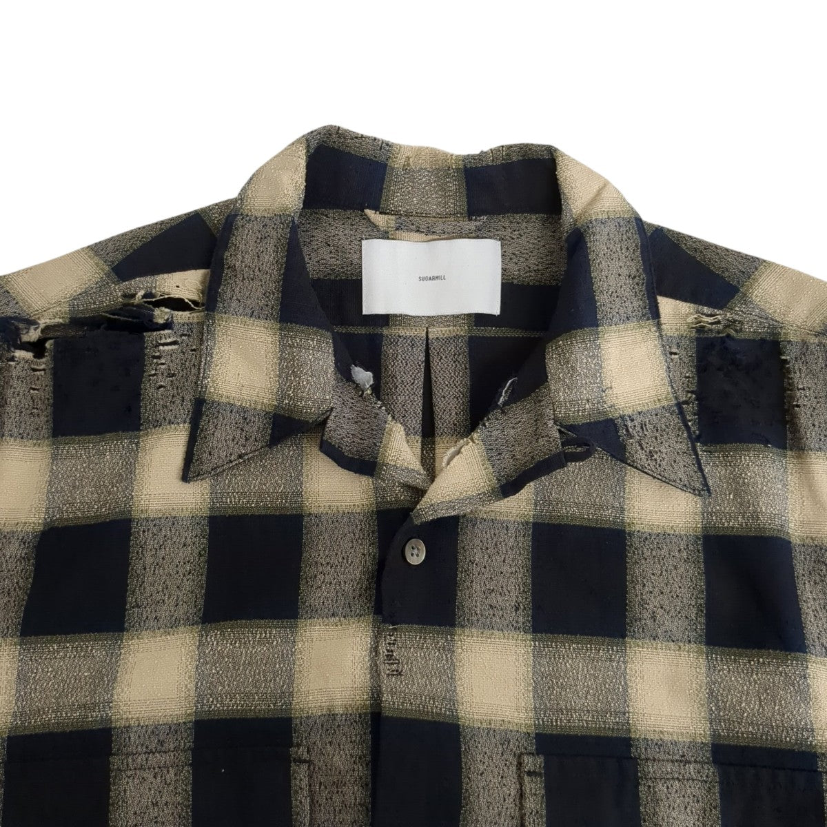 OMBRE CRUSHED SHIRTチェックTシャツ22AWSH13