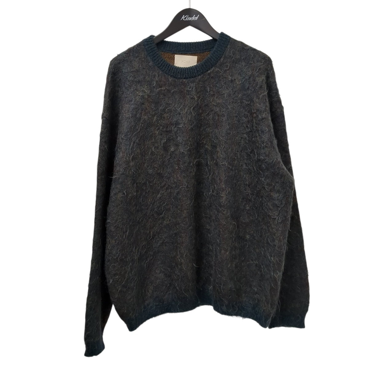 ニットYK23FW0579S 3COLOR JACQUARD MOHAIR SWEATER