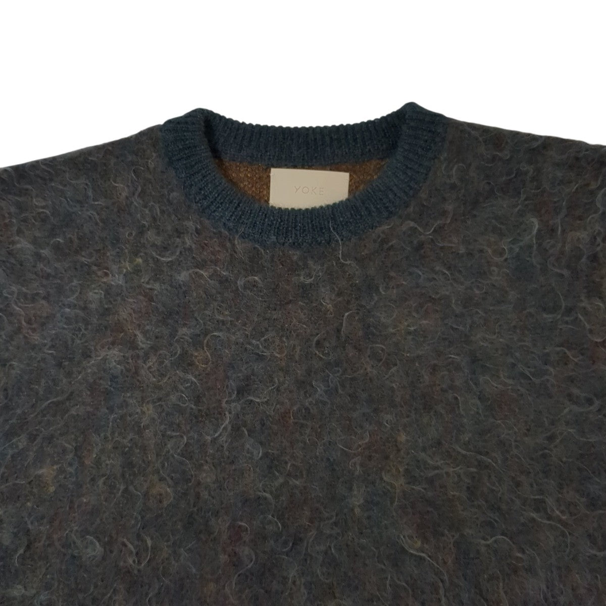 ニットYK23FW0579S 3COLOR JACQUARD MOHAIR SWEATER
