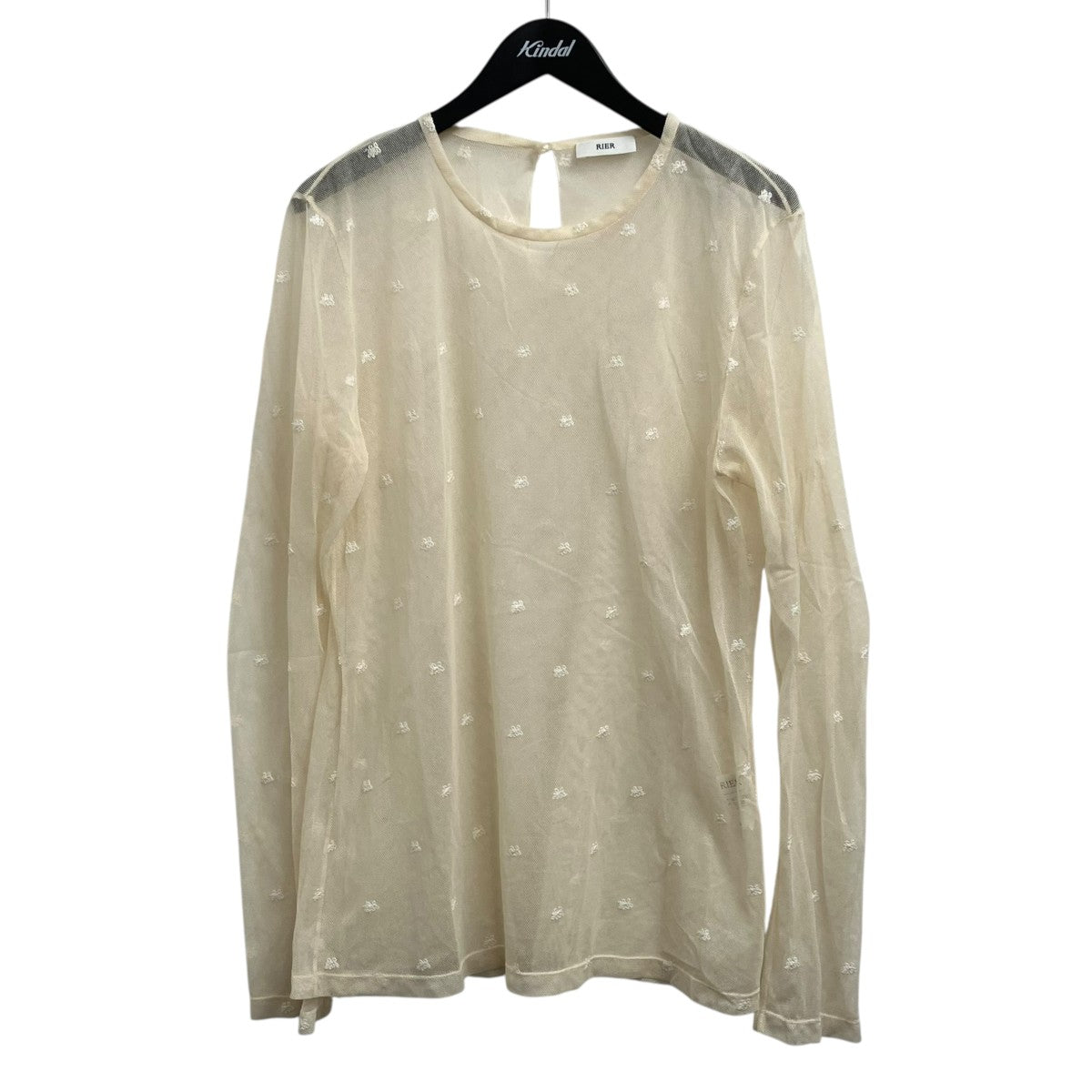 RIER 長袖カットソーTSH11-TFL-IVORY 古着・中古-1枚目のアイテム画像