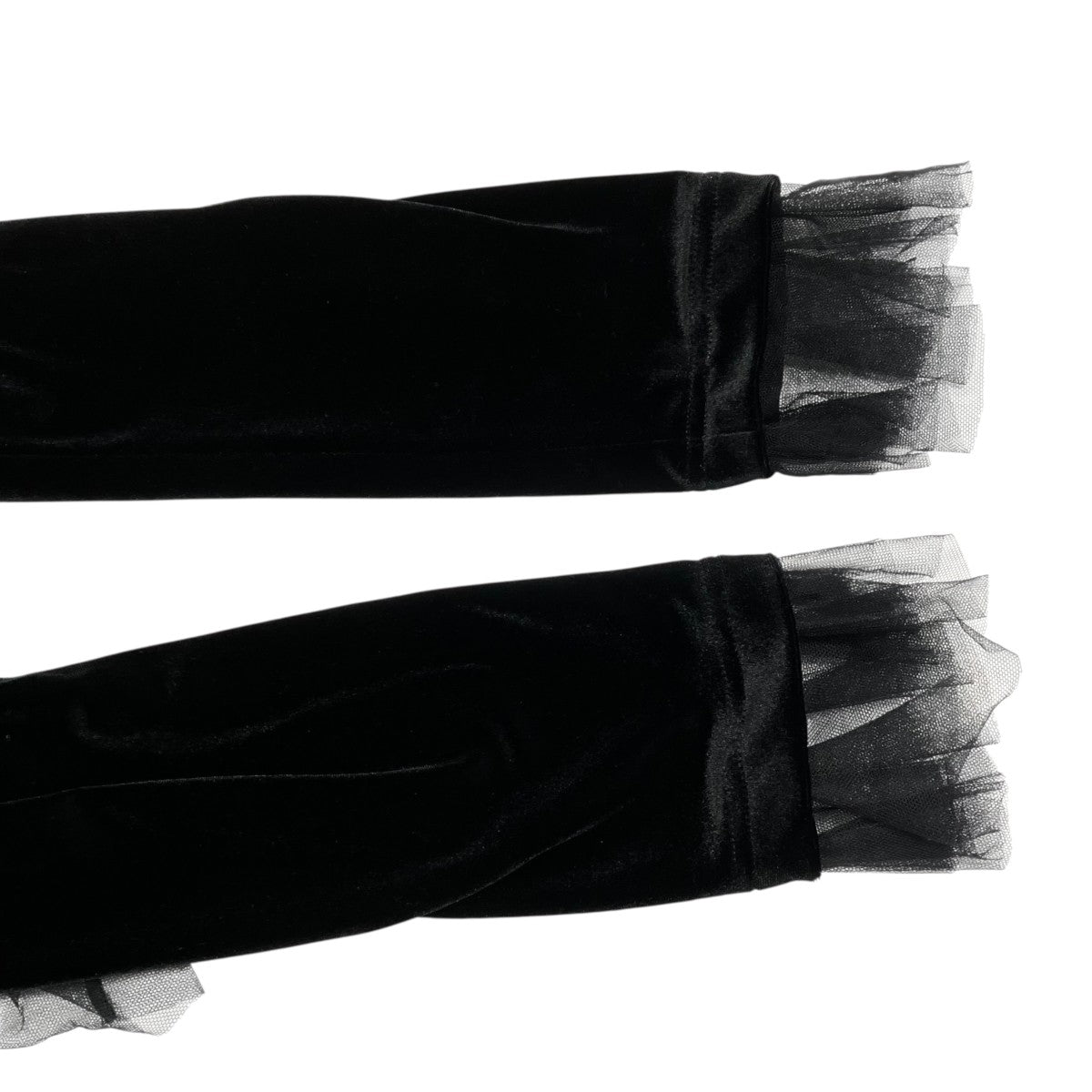 noir kei ninomiya 24AWベロアストレッチ×ナイロンチュール タートルネック長袖カットソー3N-T013 古着・中古-5枚目のアイテム画像