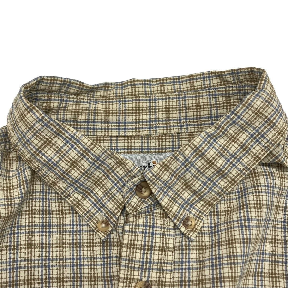 CarHartt(カーハート) ボタンダウンシャツ ベージュ×ブルー サイズ 2XL
