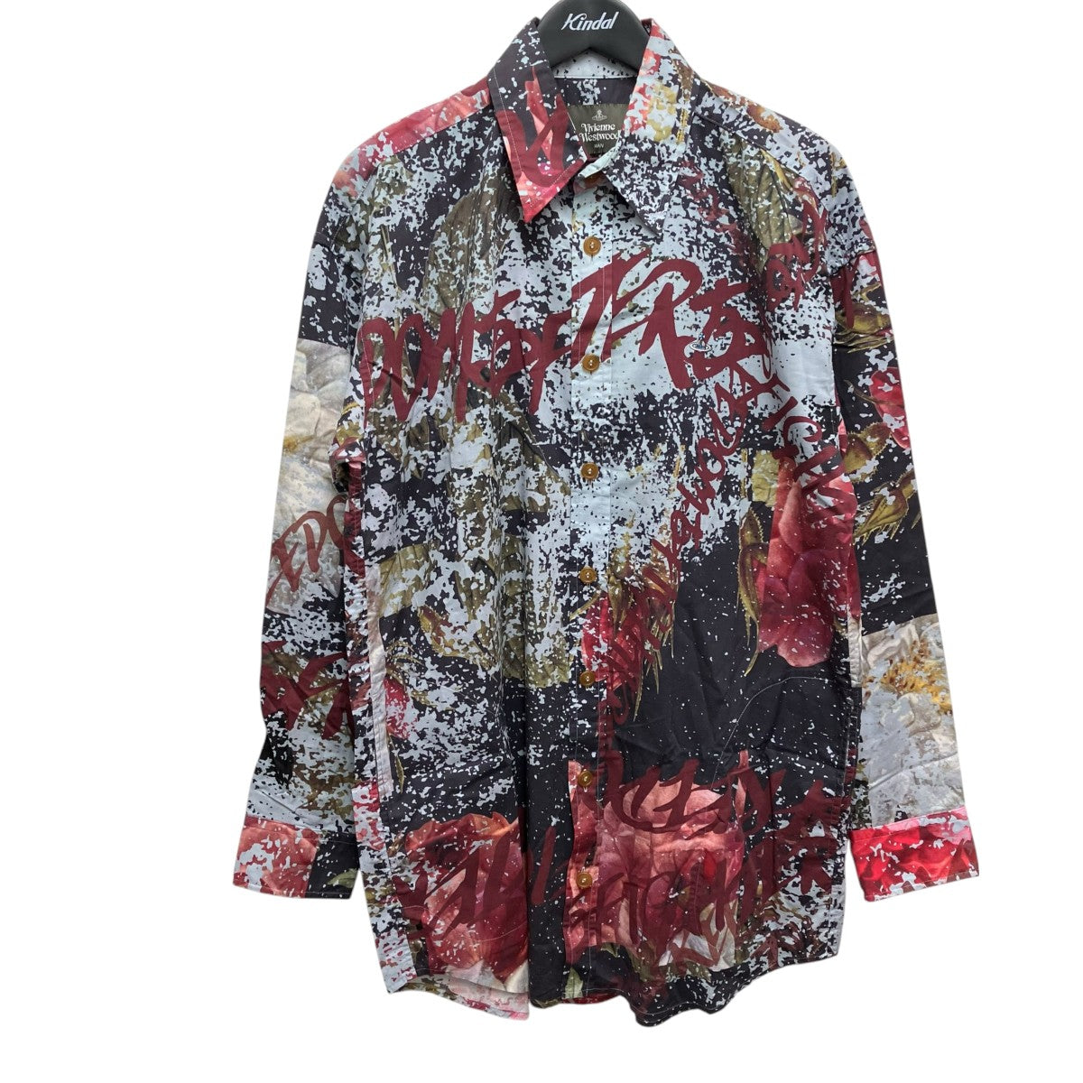 Vivienne Westwood man FREEDOM FIGHTER PUZZLE ROSE長袖シャツVW-AV-81931 古着・中古-1枚目のアイテム画像