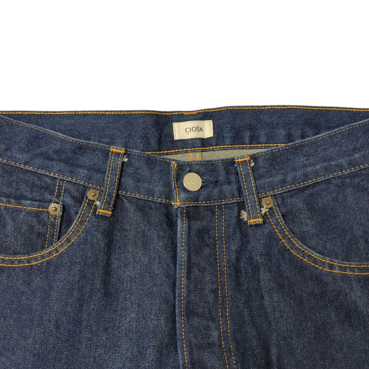 CIOTA 本藍スビンコットン 13．5oz ストレートデニム ダークブルーデニムパンツPTM-1STB 古着・中古-3枚目のアイテム画像