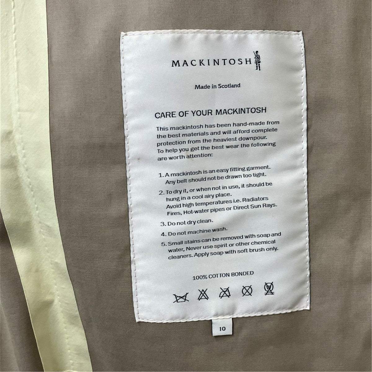 MACKINTOSH ゴム引きコート 古着・中古-9枚目のアイテム画像