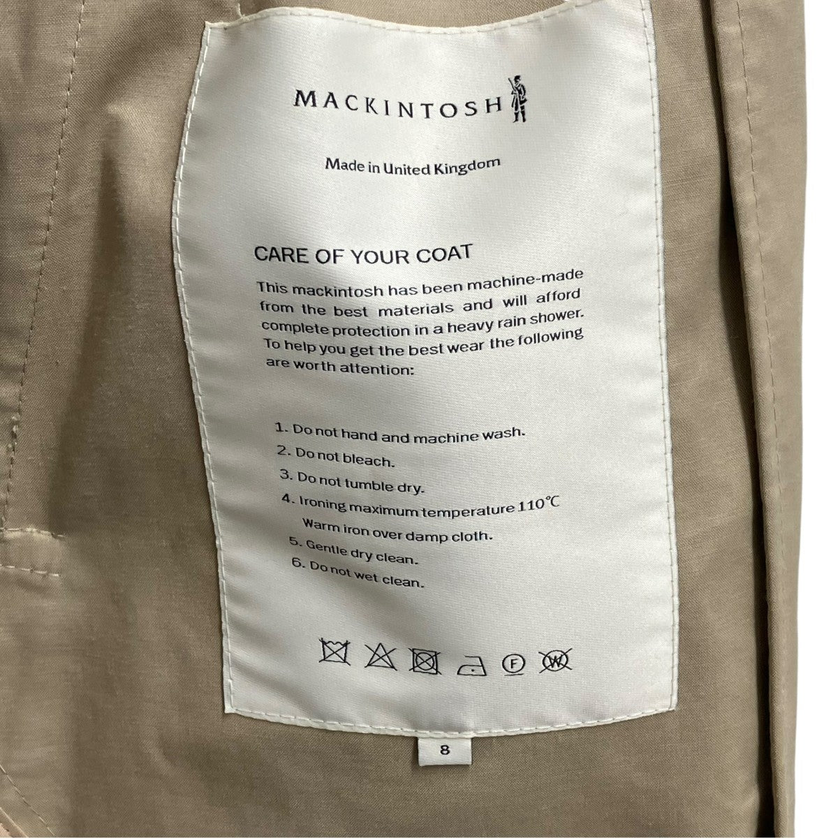 MACKINTOSH ノーカラーコートLM-1032B 古着・中古-5枚目のアイテム画像