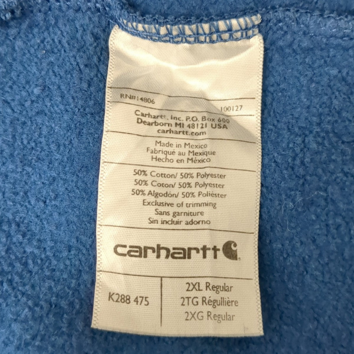 CarHartt パーカーK288 古着・中古-10枚目のアイテム画像