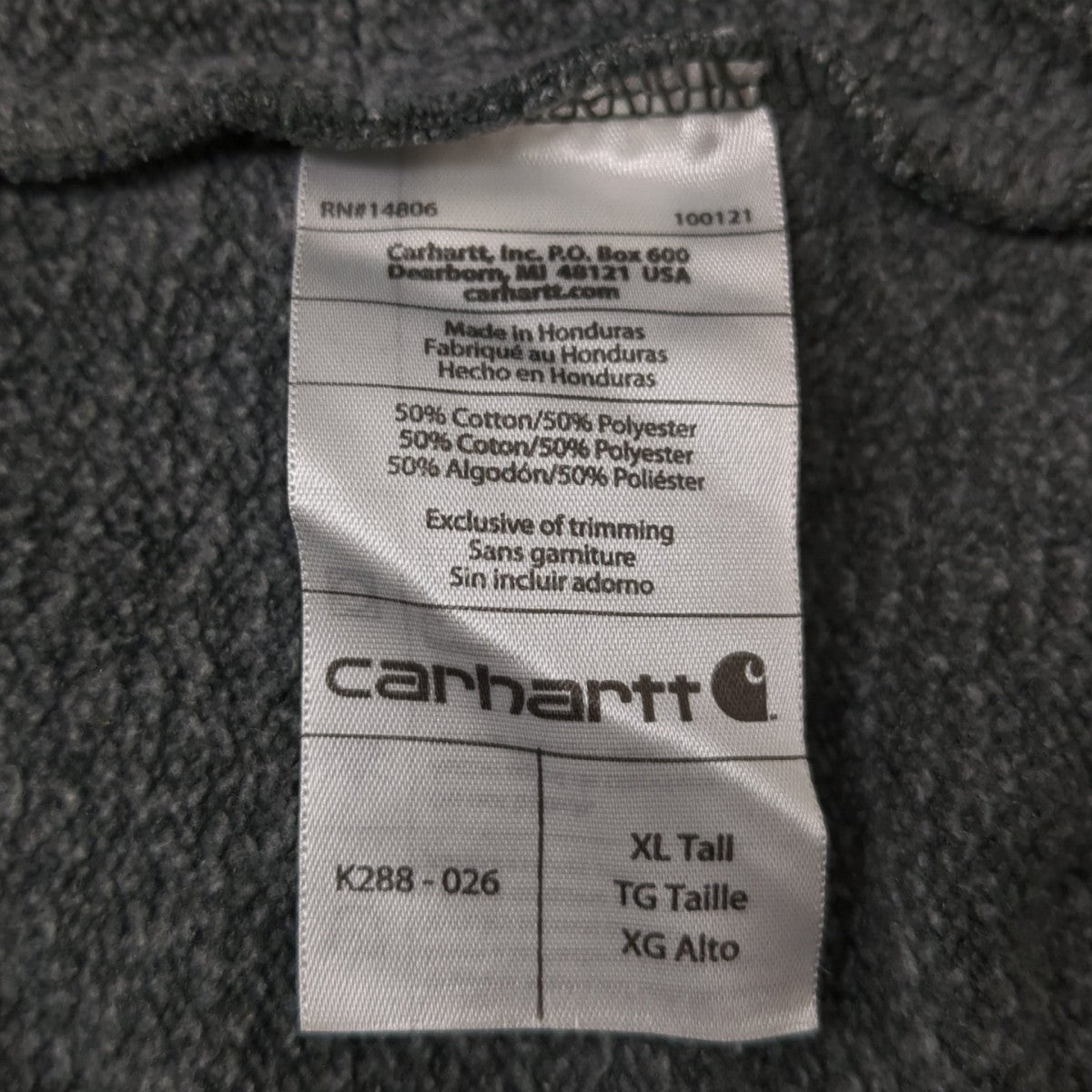 CarHartt パーカーK288 古着・中古-10枚目のアイテム画像