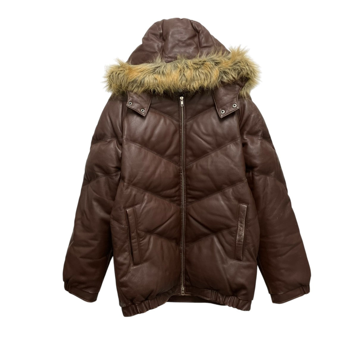 Supreme 05FWレザーダウンジャケット 古着・中古-1枚目のアイテム画像