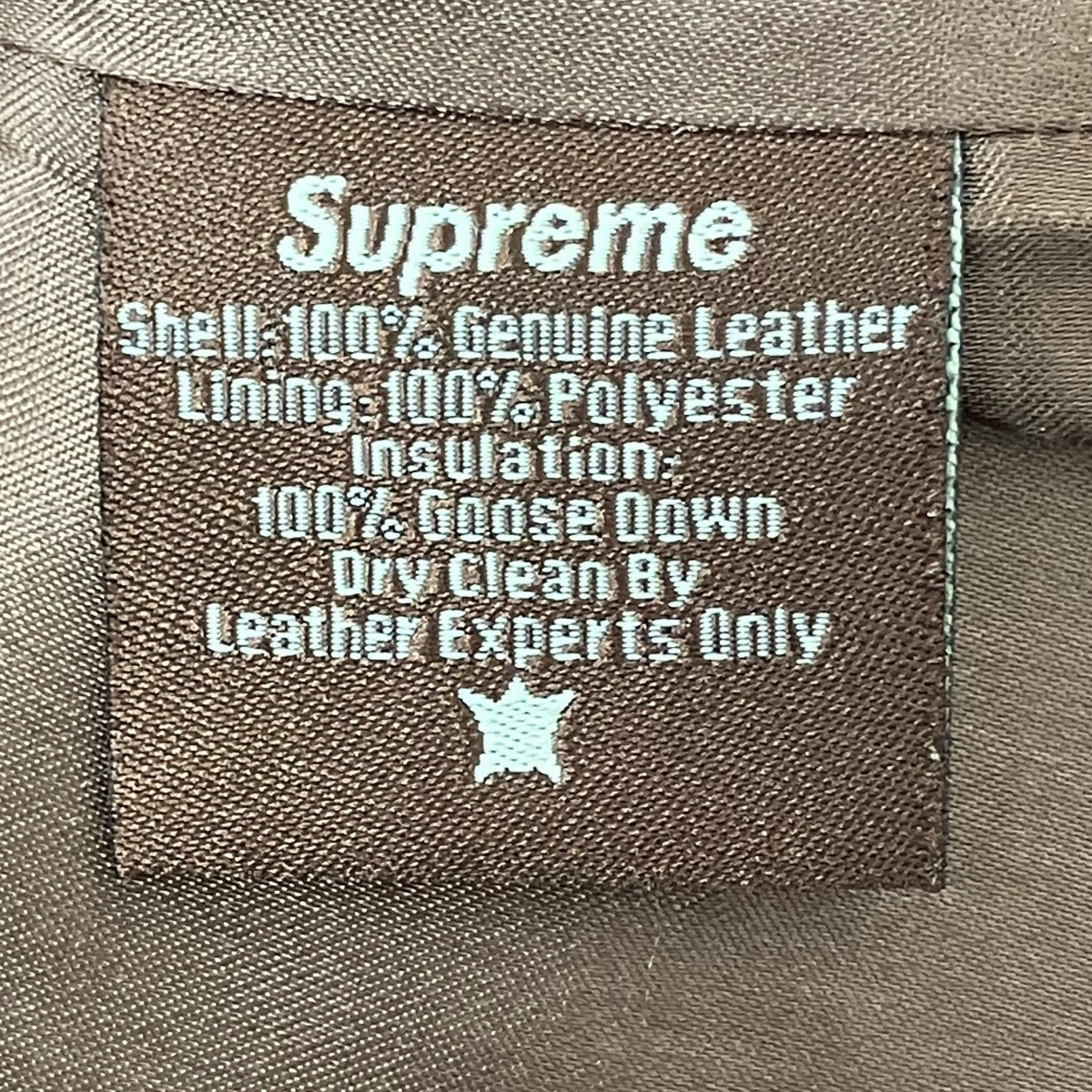 Supreme 05FWレザーダウンジャケット 古着・中古-10枚目のアイテム画像