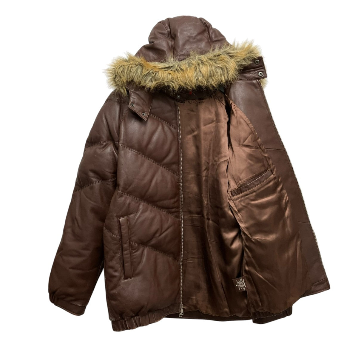 Supreme 05FWレザーダウンジャケット 古着・中古-2枚目のアイテム画像