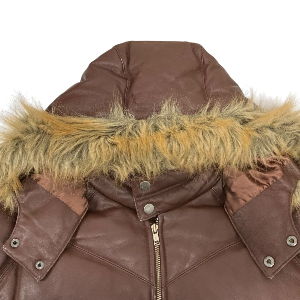 Supreme 05FWレザーダウンジャケット 古着・中古-4枚目のアイテム画像