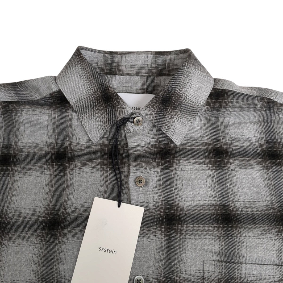 RAYON LYOCELL CHECK OVERSIZED DOWN PAT SHIRT長袖シャツST.1322
