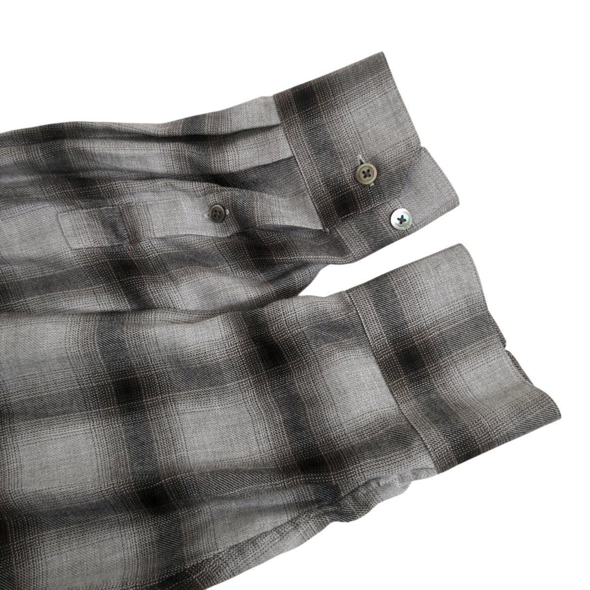 RAYON LYOCELL CHECK OVERSIZED DOWN PAT SHIRT長袖シャツST.1322