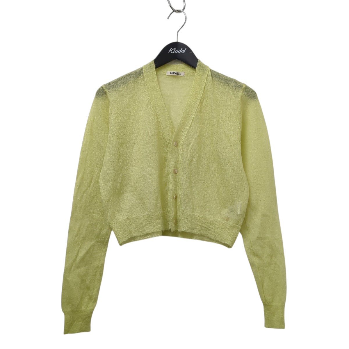 AURALEE 25SSカーディガンA25SC04FG KID MOHAIR SHEER KNIT CARDIGAN 古着・中古-1枚目のアイテム画像