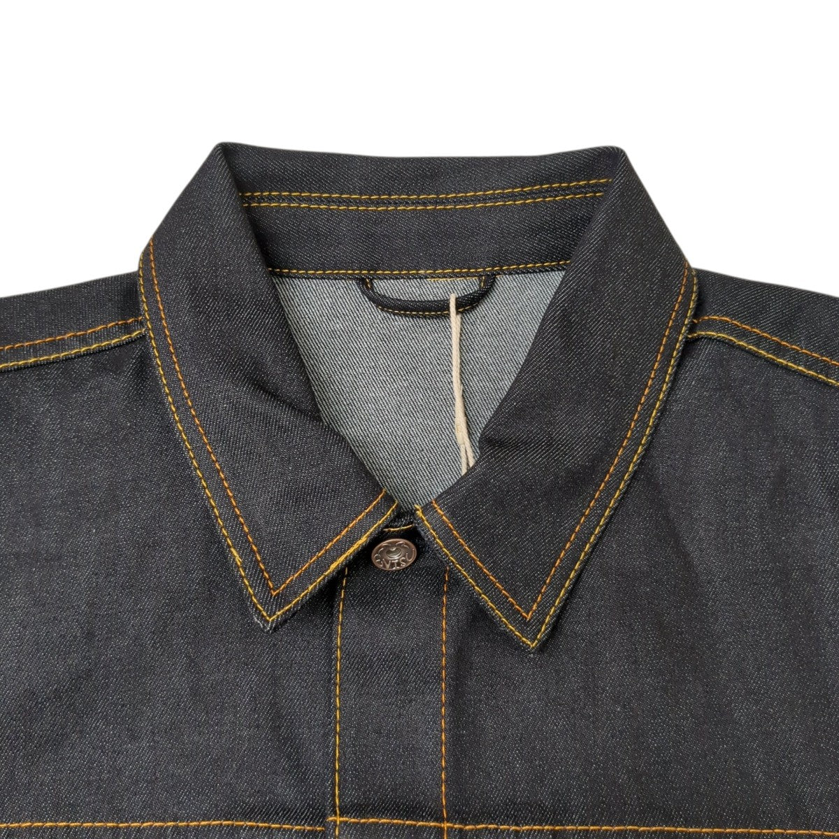 EVISU デニムジャケット2ESHTM5DJ1241RXCT ｴｸﾘｭｶﾓﾒﾌﾟﾘﾝﾄﾘﾗｯｸｽﾌｨｯﾄ ﾃﾞﾆﾑｼﾞｬｹｯﾄ 古着・中古-4枚目のアイテム画像