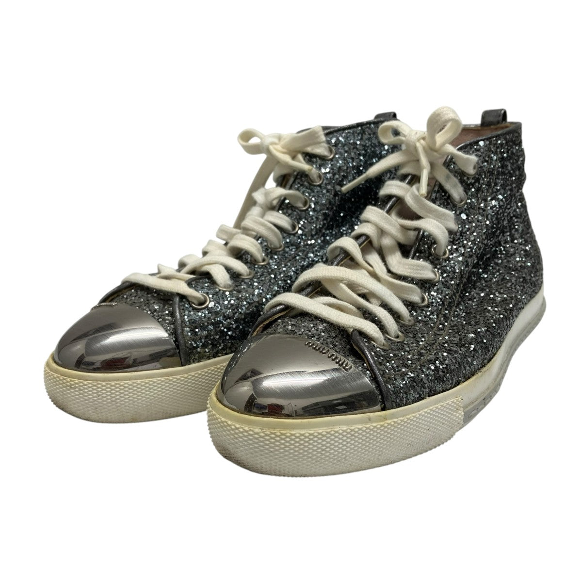MIU MIU ハイカットスニーカー5T 9555 古着・中古-1枚目のアイテム画像