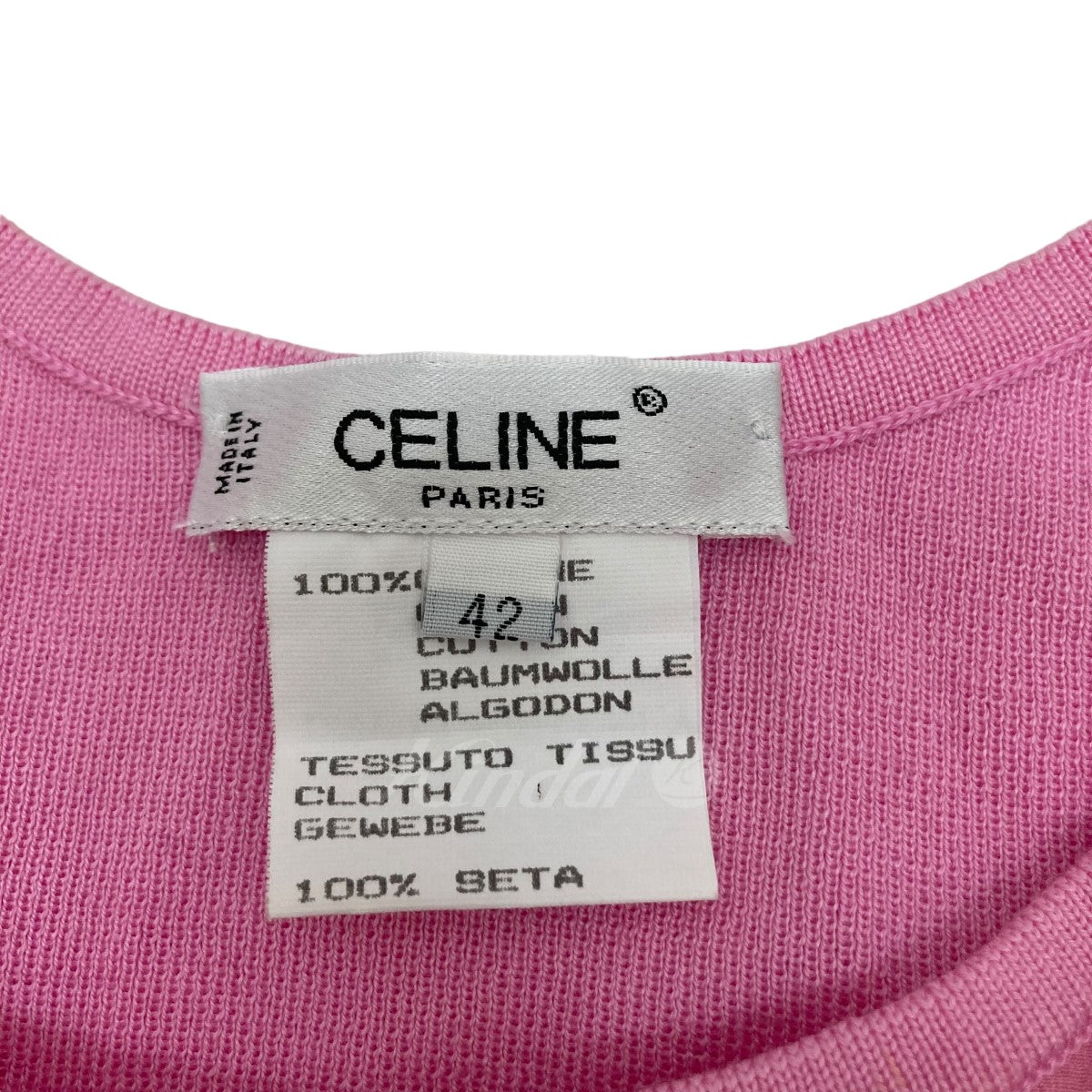 セリーヌのフロントシルク半袖ニットです。 CELINE トップス 古着・中古アイテム