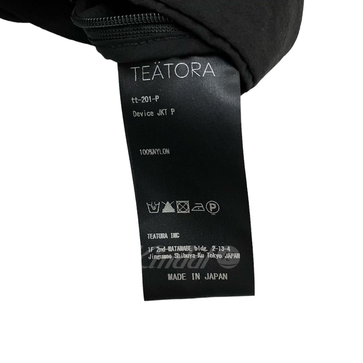 TEATORA(テアトラ) DEVICE JKT P デバイスジャケット パッカブル TT 201 P ブラック サイズ  2｜【公式】カインドオルオンライン ブランド古着・中古通販【kindal】